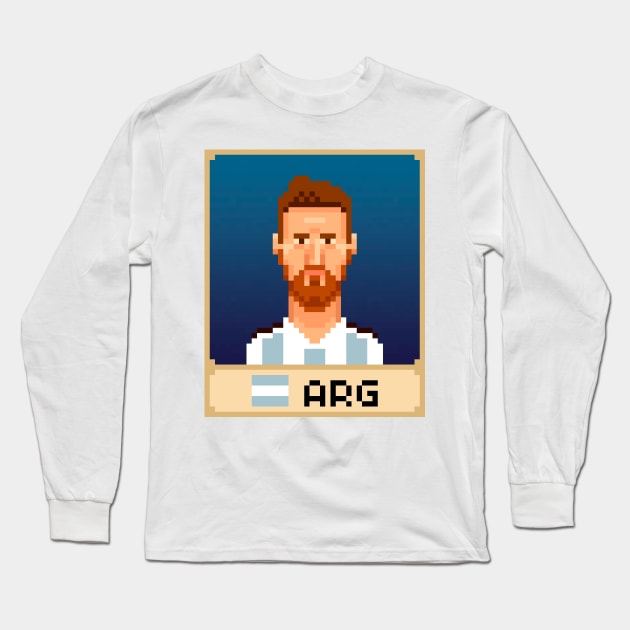 Messi Long Sleeve T-Shirt by PixelFaces